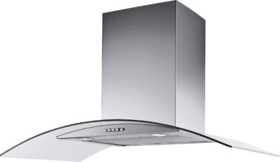 60cm Curved Chimney - Cooker Hood - Stainless Steel